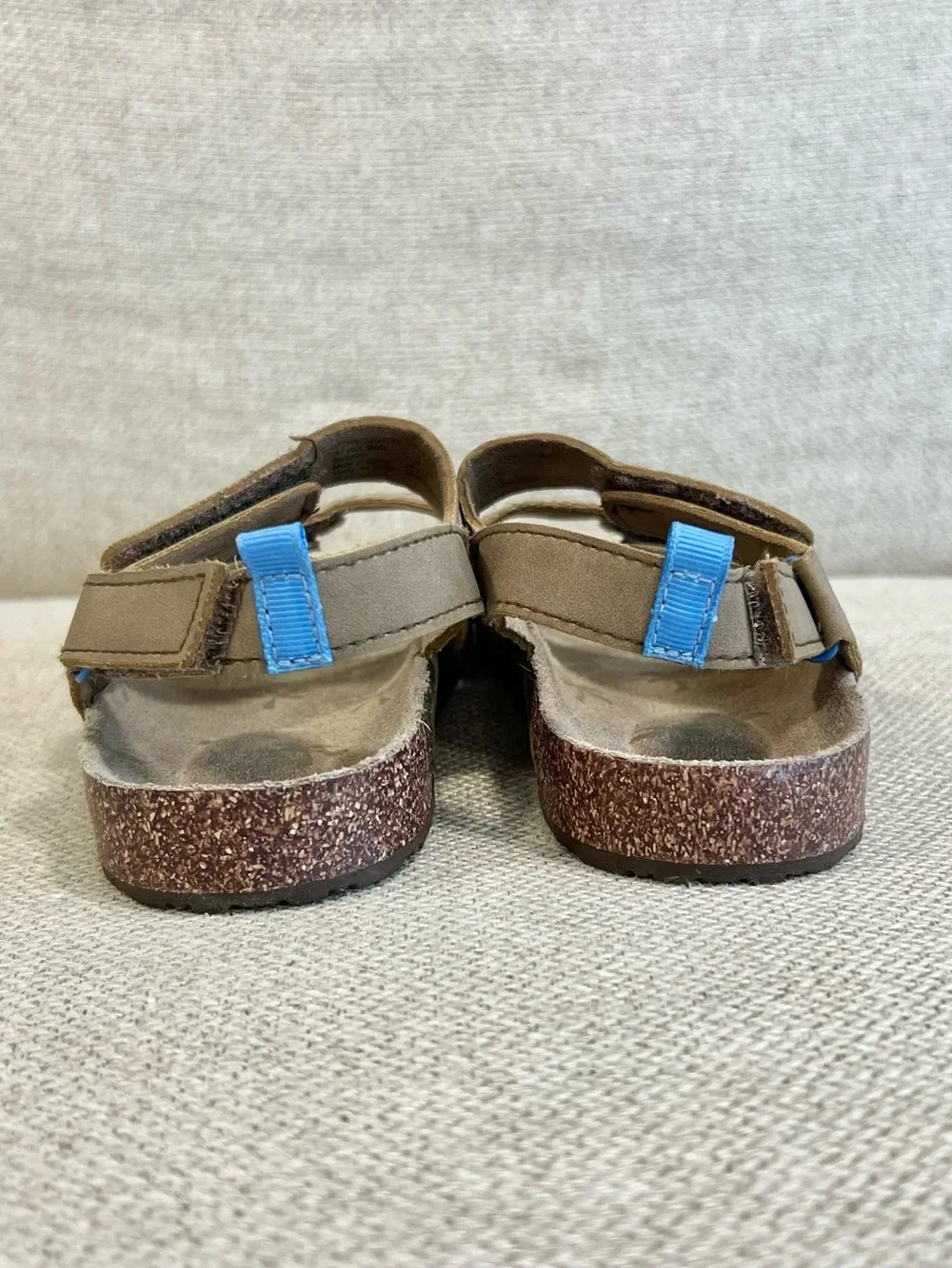 Wonder Nation Size 11 Toddler Brown Double Strap Sandals EUC